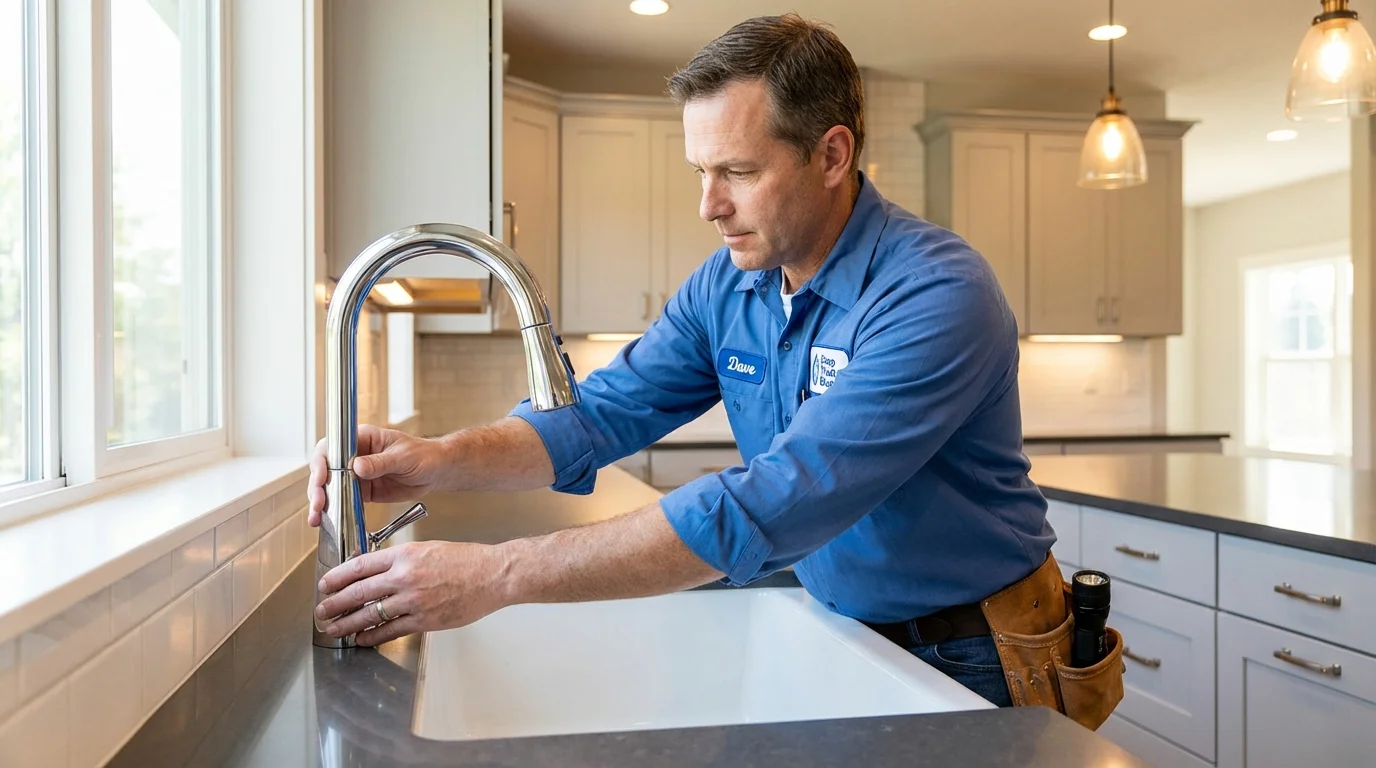 Kitchen faucet installation by Johns Plumbing LLC in Hill City
